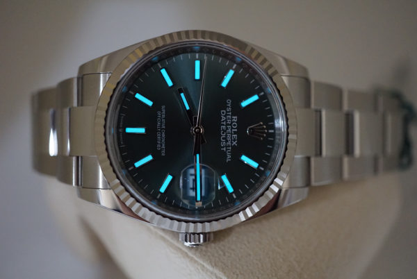 BRAND NEW Rolex 126234 DATEJUST 36 FLUTED BEZEL MINT GREEN DIAL 2022 MODEL FULL SET - Image 11