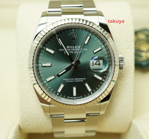 BRAND NEW Rolex 126234 DATEJUST 36 FLUTED BEZEL MINT GREEN DIAL 2022 MODEL FULL SET