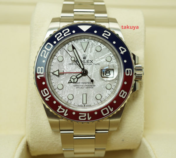 Rolex 126719BLRO GMT MASTER II PEPSI METEORITE DIAL WHITE GOLD 2019 FULL SET