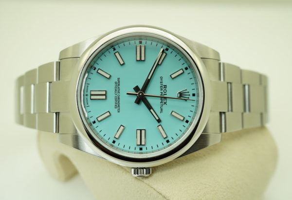 MINT Rolex 124300 OYSTER PERPETUAL 41 TIFFANY TURQUOISE DIAL 2021 FULL SET - Image 9