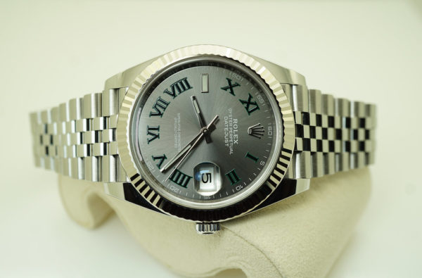 Rolex 126334 DATEJUST 41 FLUTED BEZEL WIMBLEDON DIAL JUBILEE 2021 FULL SET - Image 9