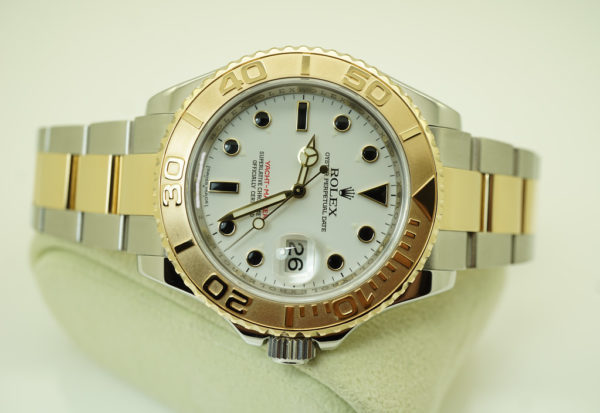 Rolex 16623 YACHTMASTER YELLOW GOLD STEEL WHITE DIAL 40MM Z SERIAL FULL SET - Image 10