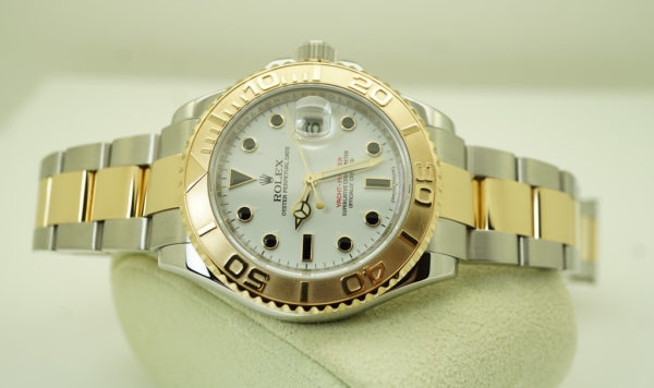 Rolex 16623 YACHTMASTER YELLOW GOLD STEEL WHITE DIAL 40MM Z SERIAL FULL SET - Image 11