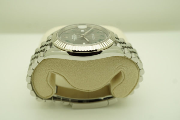 Rolex 126334 DATEJUST 41 FLUTED BEZEL WIMBLEDON DIAL JUBILEE 2021 FULL SET - Image 4
