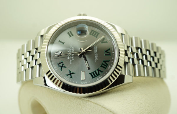 Rolex 126334 DATEJUST 41 FLUTED BEZEL WIMBLEDON DIAL JUBILEE 2021 FULL SET - Image 10