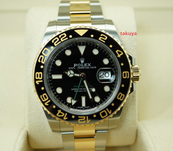 Rolex 116713LN GMT MASTER II 18K YELLOW GOLD STAINLESS STEEL CERAMIC BEZEL 2018 FULL SET