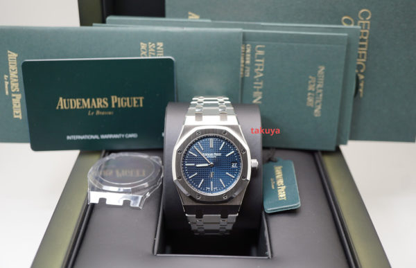 BRAND NEW Audemars PIGUET ROYAL OAK JUMBO 16202ST 50TH ANNIVERSARY BLUE DIAL 2022 FULL SET - Image 2
