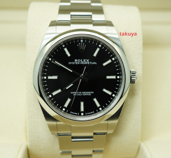 Rolex 114300 OYSTER PERPETUAL BLACK DIAL 39MM 2019 WARRANTY COMPLETE SET