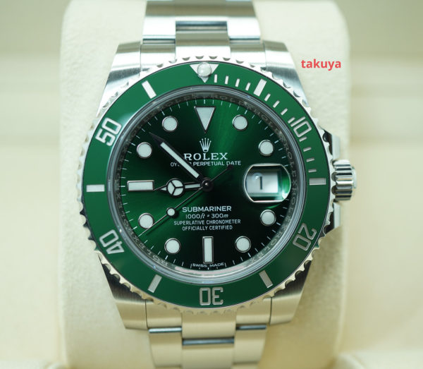 Rolex 116610LV SUBMARINER HULK GREEN DIAL GREEN BEZEL 40MM 2018 WARRANTY FULL SET
