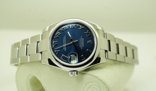 Rolex 178240 LADIES DATEJUST 31MM BLUE ROMAN DIAL STAINLESS STEEL FULL SET - Image 9