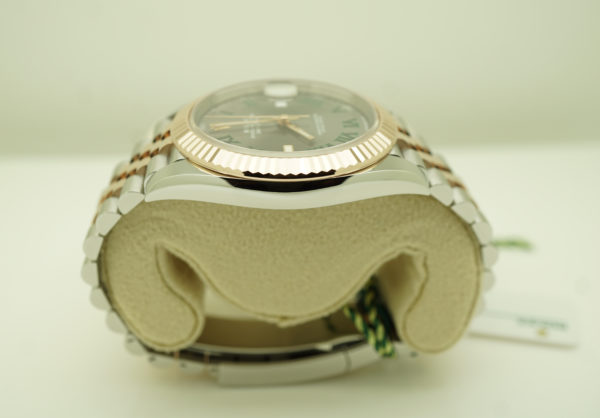 LIKE NEW Rolex 126331 DATEJUST 41 ROSE GOLD STEEL WIMBLEDON DIAL JUBILEE BAND 2022 FULL SET - Image 4