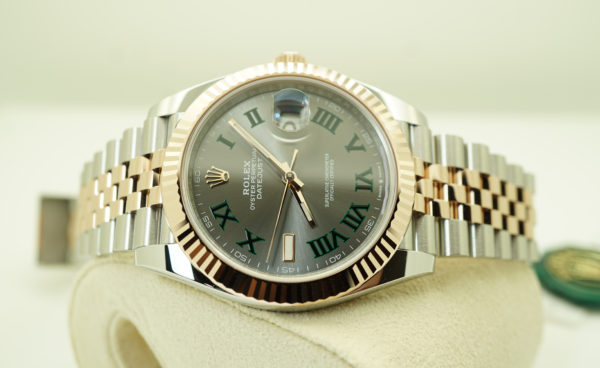 LIKE NEW Rolex 126331 DATEJUST 41 ROSE GOLD STEEL WIMBLEDON DIAL JUBILEE BAND 2022 FULL SET - Image 10
