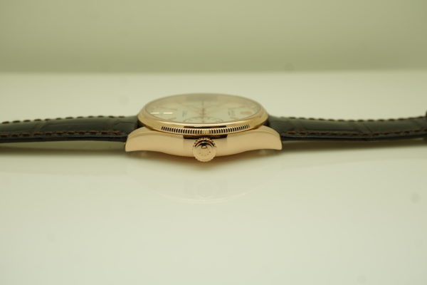 Rolex 50515 CELLINI DATE 18K EVEROSE GOLD SILVER GUILLOCHE DIAL BOXES PAPERS - Image 3