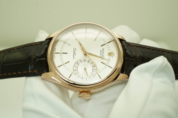 Rolex 50515 CELLINI DATE 18K EVEROSE GOLD SILVER GUILLOCHE DIAL BOXES PAPERS - Image 10