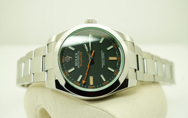 Rolex 116400GV MILGAUSS GREEN SAPPHIRE CRYSTAL BLACK DIAL 2020 WARRANTY FULL SET - Image 10