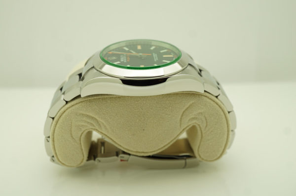 Rolex 116400GV MILGAUSS GREEN SAPPHIRE CRYSTAL BLACK DIAL 2020 WARRANTY FULL SET - Image 3