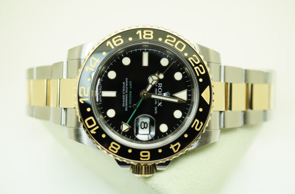 Rolex 116713LN GMT MASTER II 18K YELLOW GOLD STEEL CERAMIC BEZEL FULL SET - Image 9