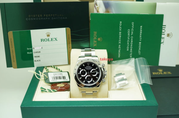 Rolex 116520 DAYTONA STAINLESS STEEL BLACK DIAL RANDOM SERIAL 2015 COMPLETE SET - Image 2