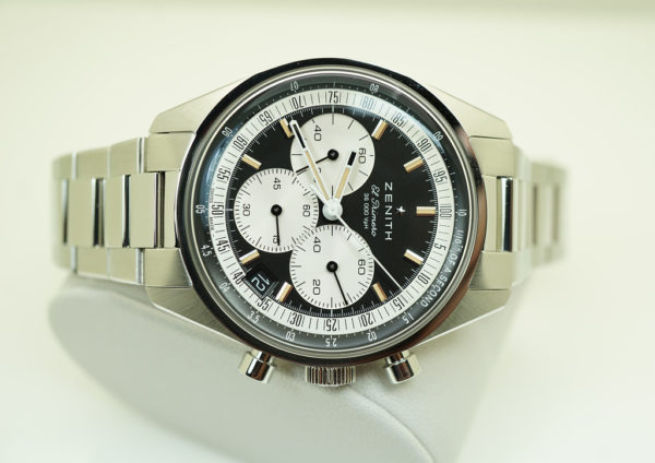 Zenith CHRONOMASTER ORIGINAL REVERSE PANDA DIAL BRACELET 2021 WARRANTY FULL SET - Image 9