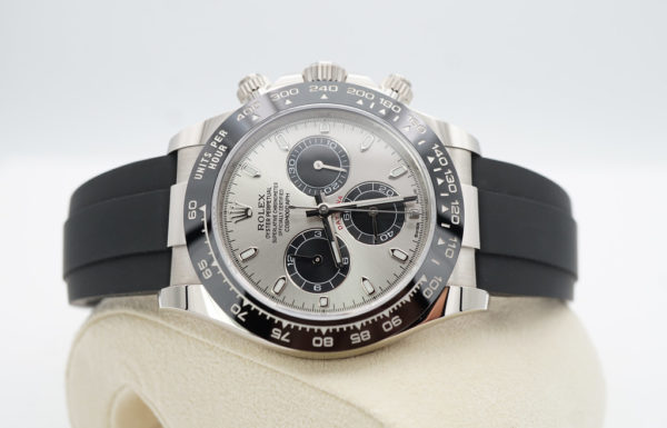 Rolex 116519LN DAYTONA WHITE GOLD OYSTERFLEX STEEL DIAL 2022 WARRANTY FULL SET - Image 8