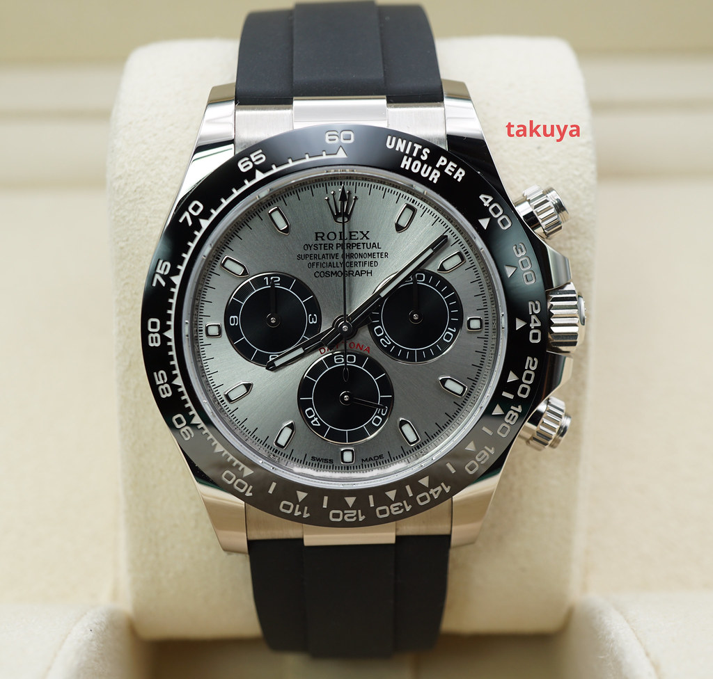Rolex 116519LN DAYTONA WHITE GOLD OYSTERFLEX STEEL DIAL 2022 WARRANTY