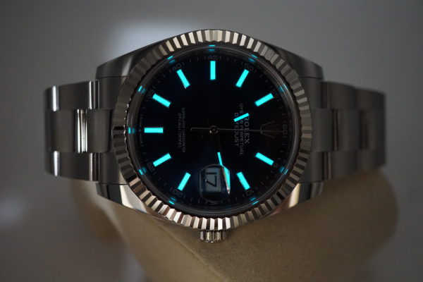 Rolex 126334 DATEJUST 41 FLUTED BEZEL BLUE STICK DIAL OYSTER 2020 FULL SET - Image 11