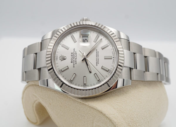 Rolex 126334 DATEJUST 41 FLUTED BEZEL SILVER STICK DIAL 2022 COMPLETE SET - Image 10