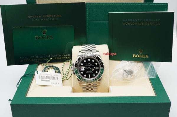 MINT Rolex 126720VTNR GMT MASTER II LEFTY BLACK GREEN SPRITE JUBILEE 2022 MODEL FULL SET - Image 2