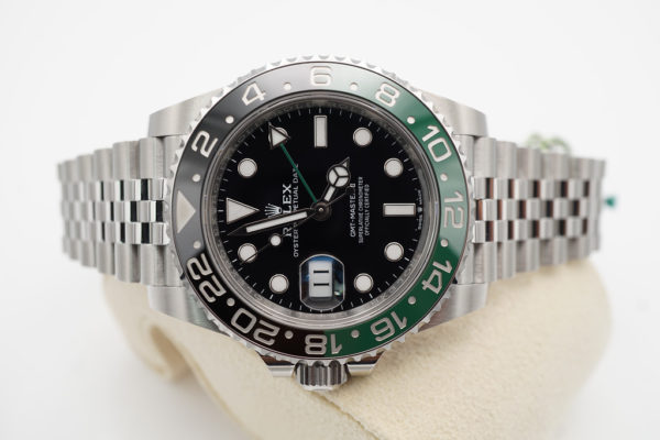 BRAND NEW Rolex 126720VTNR GMT MASTER II LEFTY BLACK GREEN SPRITE JUBILEE BAND 2022 FULL SET - Image 9