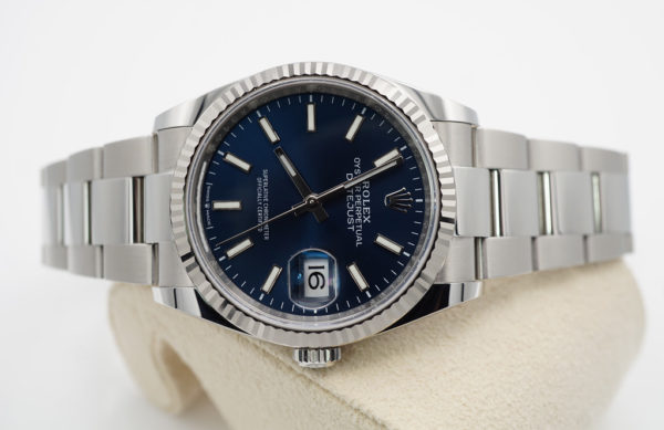 Rolex 126234 DATEJUST 36 FLUTED BEZEL BLUE DIAL 2022 COMPLETE SET - Image 9