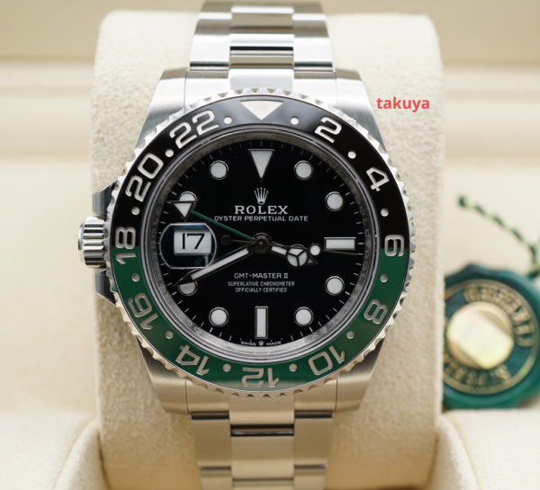 BRAND NEW Rolex 126720VTNR GMT MASTER II LEFTY BLACK GREEN SPRITE OYSTER BAND 2022 FULL SET