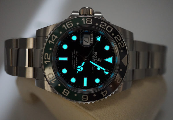 BRAND NEW Rolex 126720VTNR GMT MASTER II LEFTY BLACK GREEN SPRITE OYSTER BAND 2022 FULL SET - Image 11