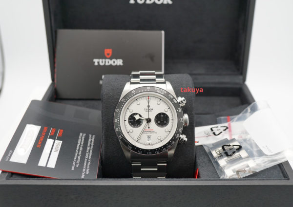 BRAND NEW Tudor 79360N BLACK BAY CHRONOGRAPH WHITE PANDA DIAL BRACELET 2022 FULL SET - Image 2