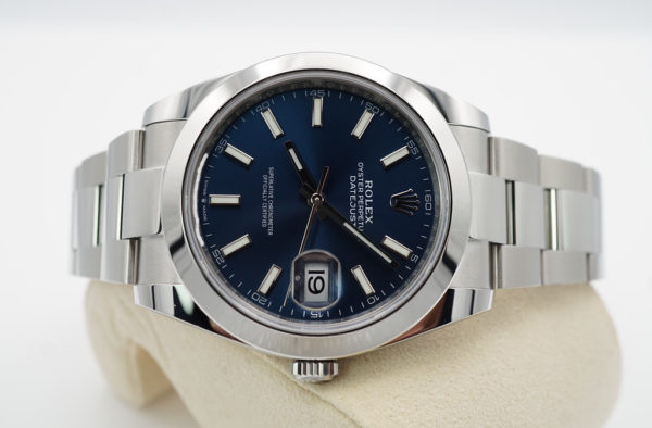 Rolex 126300 DATEJUST 41 BLUE STICK DIAL OYSTER BAND 2022 COMPLETE SET - Image 9