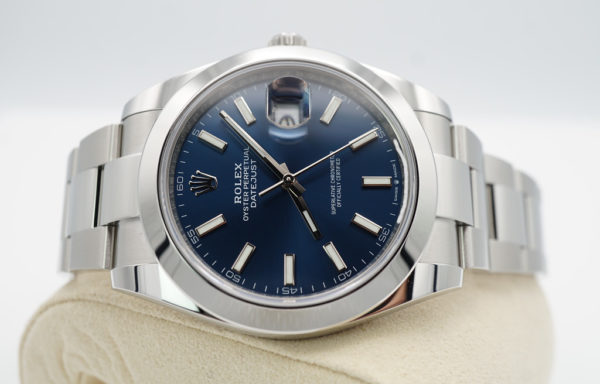 Rolex 126300 DATEJUST 41 BLUE STICK DIAL OYSTER BAND 2022 COMPLETE SET - Image 10