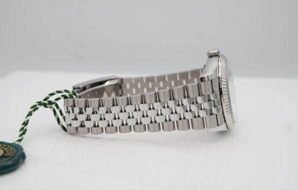 BRAND NEW Rolex 126234 DATEJUST 36 FLUTED BEZEL MINT GREEN DIAL JUBILEE BAND 2022 - Image 6