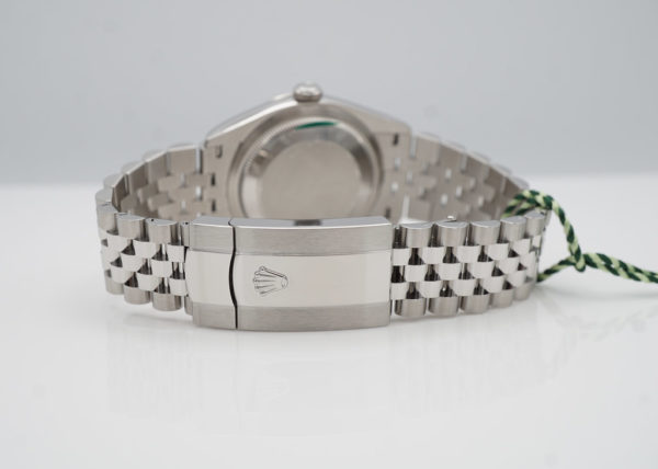 BRAND NEW Rolex 126234 DATEJUST 36 FLUTED BEZEL MINT GREEN DIAL JUBILEE BAND 2022 - Image 7