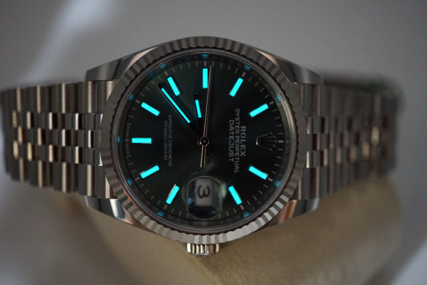BRAND NEW Rolex 126234 DATEJUST 36 FLUTED BEZEL MINT GREEN DIAL JUBILEE BAND 2022 - Image 11