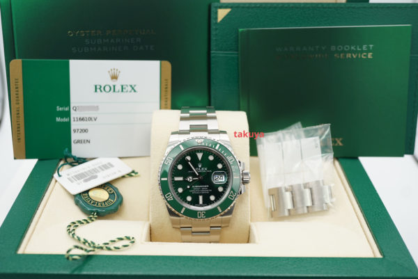 Rolex 116610LV SUBMARINER HULK GREEN DIAL BEZEL 40MM 2018 WARRANTY FULL SET - Image 2