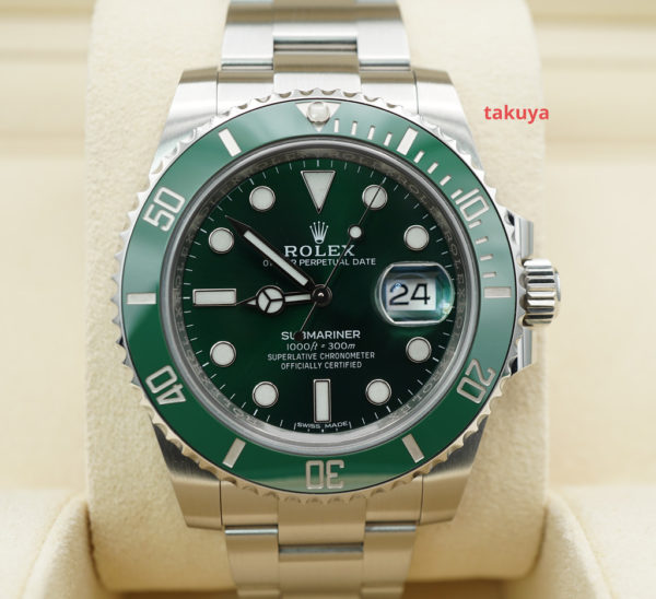 Rolex 116610LV SUBMARINER HULK GREEN DIAL BEZEL 40MM 2018 WARRANTY FULL SET