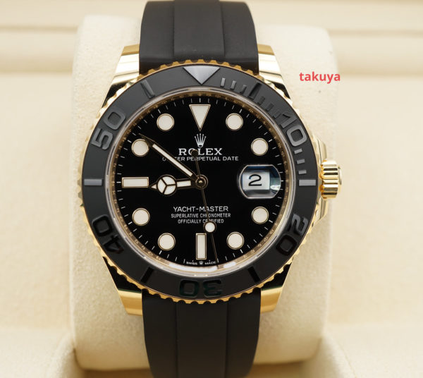 MINT Rolex 226658 YACHTMASTER 18K YELLOW GOLD OYSTERFLEX 42MM 2022 FULL SET