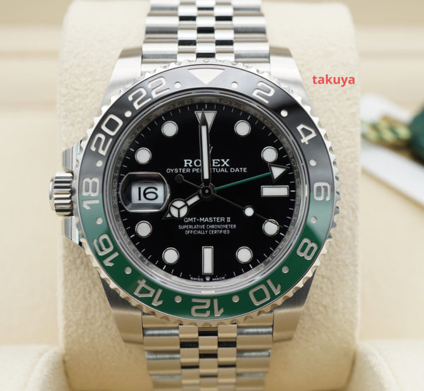 BRAND NEW Rolex 126720VTNR GMT MASTER II LEFTY BLACK GREEN SPRITE JUBILEE BAND 2022 FULL SET