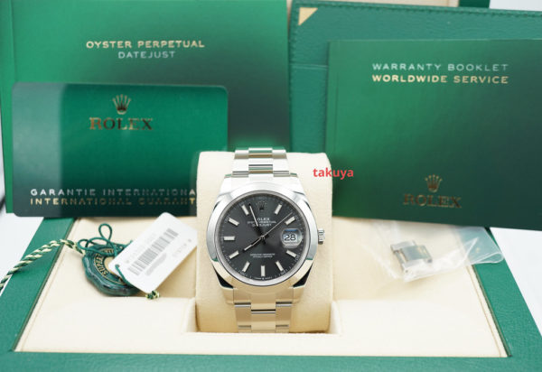 Rolex 126300 DATEJUST 41 SLATE STICK DIAL OYSTER BAND 2020 COMPLETE SET - Image 2