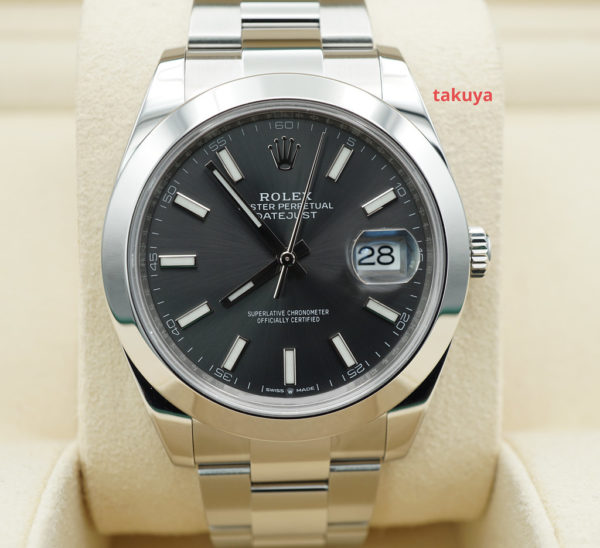 Rolex 126300 DATEJUST 41 SLATE STICK DIAL OYSTER BAND 2020 COMPLETE SET