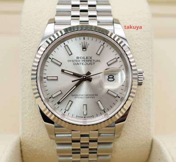 Rolex 126234 DATEJUST 36 FLUTED BEZEL SILVER DIAL JUBILEE BAND 2022 COMPLETE SET