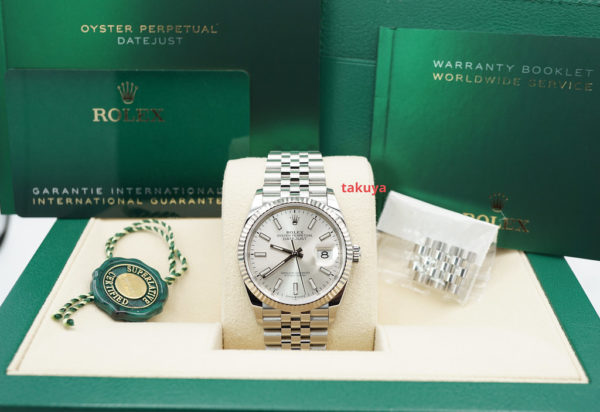 Rolex 126234 DATEJUST 36 FLUTED BEZEL SILVER DIAL JUBILEE BAND 2022 COMPLETE SET - Image 2