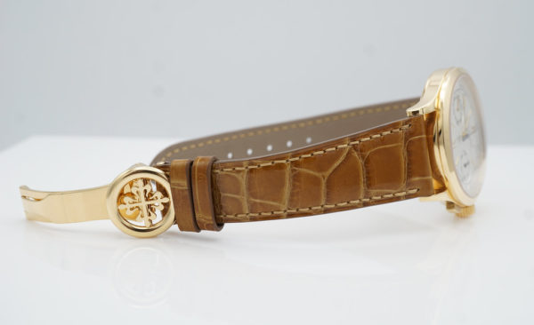 Patek PHILIPPE 5170J CHRONOGRAPH YELLOW GOLD OPALINE WHITE DIAL 2021 FULL SET - Image 5