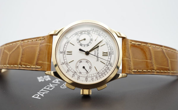 Patek PHILIPPE 5170J CHRONOGRAPH YELLOW GOLD OPALINE WHITE DIAL 2021 FULL SET - Image 8