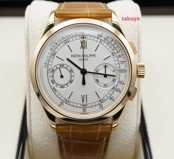Patek PHILIPPE 5170J CHRONOGRAPH YELLOW GOLD OPALINE WHITE DIAL 2021 FULL SET