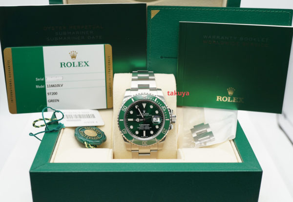Rolex 116610LV SUBMARINER HULK GREEN DIAL GREEN BEZEL 40MM 2018 COMPLETE SET - Image 2